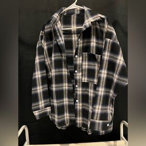 Plaid Button-Up Shirt